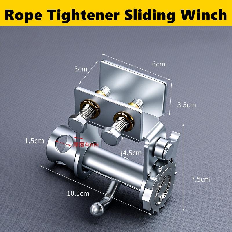 Sliding Bolt on Winch Compact Sliding Winch Car Cargo Handling Steel Professional Truck Rope Tightener Tensioner Tension Control
