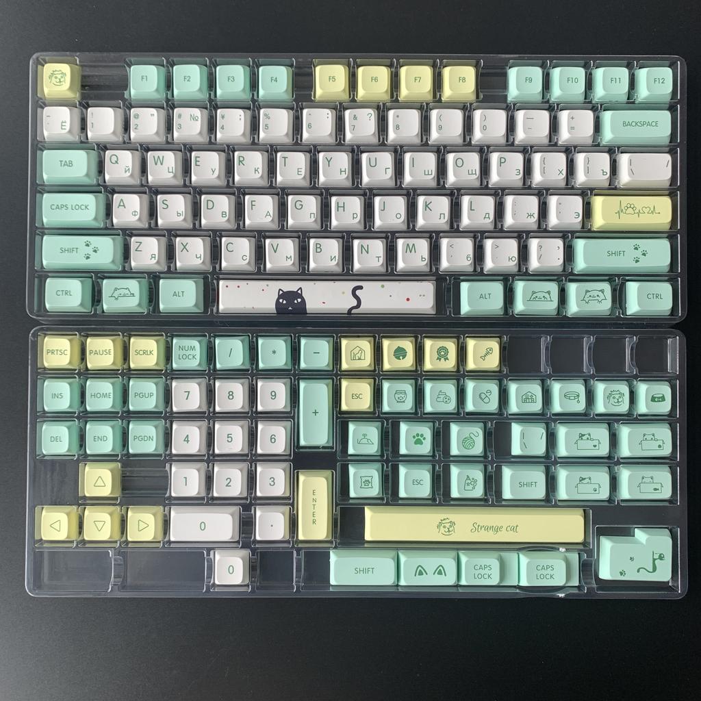MAIMOOO Русская раскладка Колпачки для клавиш Колпачки PBT Профиль XDA Сублимация Для Ikbc Cherry MX 108/104/87/61/96 клавиш Механическая клавиатура