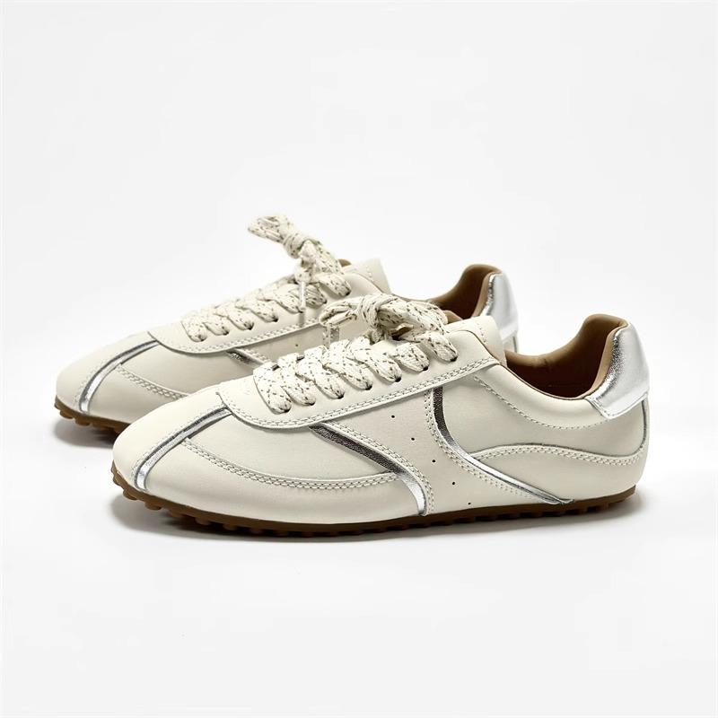 Серебристые туфли Forrest Gump на плоской подошве женские 2025 года, удобные и дышащие, небольшие модные универсальные повседневные спортивные туфли на шнуровке