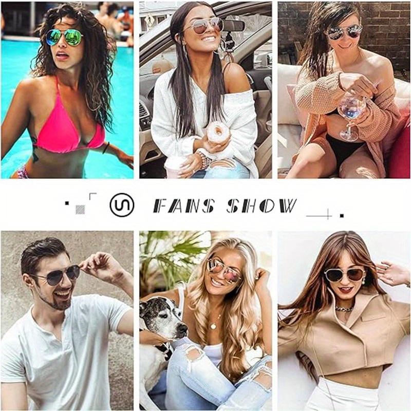 1шт Женские легкие солнцезащитные очки-авиаторы большого размера с зеркальными поляризованными линзами
