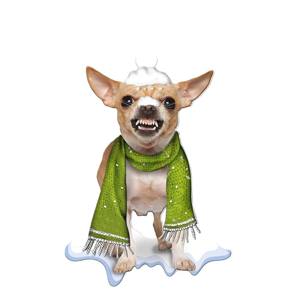 Подвесные украшения на елку, шапка Санты, акриловый кулон, праздничные украшения в виде животных для дома, праздничные подвески для вечеринок, подарки