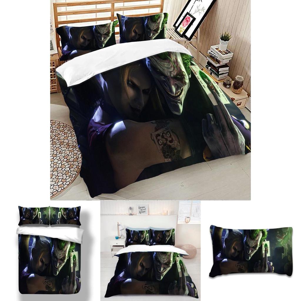 Megamind Quinn Harley Joker Duvet Cover With Pillow Cases Cartoon Set Bedding