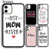 Чехол для телефона Krajews Best Mom когда-либо в мире для iPhone 14 6s 7 8 plus X XR XS 11 12 13 pro max Samsung S21 S22ultra Plus
