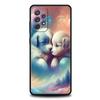 Милый чехол для телефона с маленькой собачкой для Samsung Galaxy A55 A35 A17 A07 A15 A13 A25 A51 A71 A72 A73 A32 A52 A52S A41 5G Мягкий чехол-сумка из ТПУ