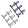 12PCS Stainless Steel Nail Tips Clips  Nail File & Paper Document Clamping Fix