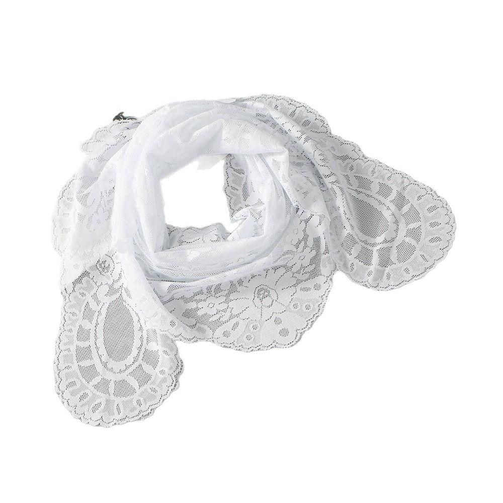 French Style Lace Triangle Scarf Vintage Wedding Headscarf All-match Crochet Head Scarf Party