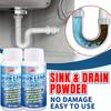 Мощный порошок для прочистки засоров, Дома, Быстро расщепляет жир, волосы, остатки мыла, Идеально для чистки туалетов, кухни, ванной комнаты