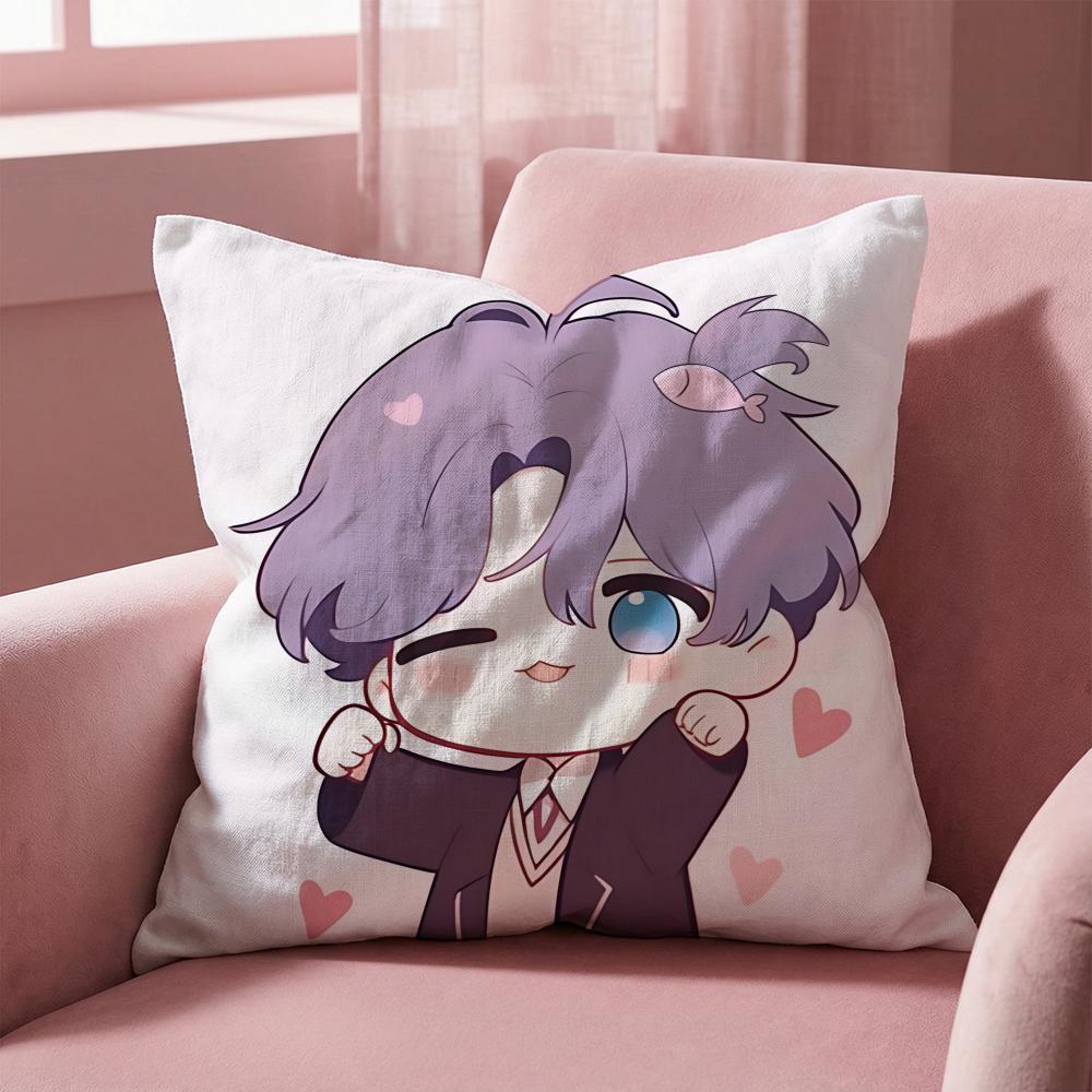 Game Love and Deepspace Cushion Cover MultiScene Pillow Cover for Home Car Reversible Soft Durable for Daily Use