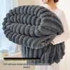 Rabbit Fur Plush Flannel Throw Blanket - Office Nap & Winter Fleece