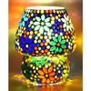 Мозаичная стеклянная лампа в форме гриба для украшения дома/офиса/фестиваля (Лампа в комплект не входит.    (17 см)