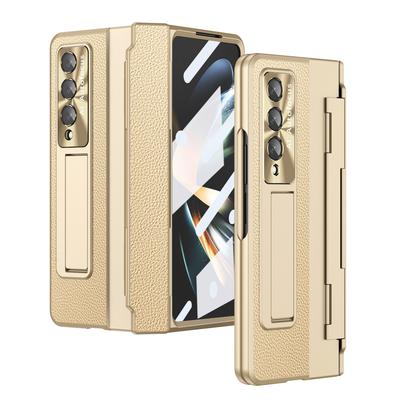 Кожаный чехол для телефона, аксессуары для всего тела, чехол для Samsung Galaxy Z Fold 4 Fold4 Fold3 Fold 3 Zfold4, передняя стеклянная пленка