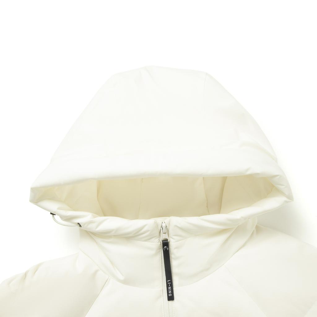 Li-Ning Серия Фитнес Водоотталкивающая Пуховая Куртка с Трехмерным Капюшоном Женская Верхняя Одежда AYMV198-5