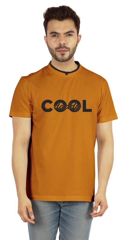Inkmeso Men  S Graphic Printed   Cool Daddy  Tshirt For Dads Round Neck with V Cut Jersey