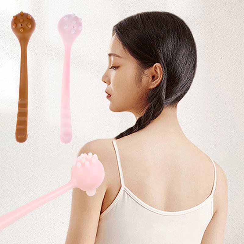 1 шт. Ручной молоток-массажер для спины, Силиконовый длинный ручной молоток для тела, ног, рук, спины, Постукивание, Скребок для дома, офиса, спортзала