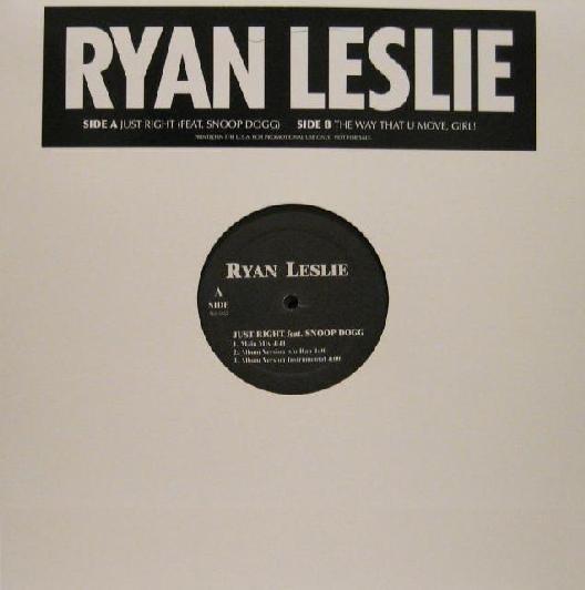 12-дюймовая пластинка RYAN LESLIE - Just Right / The Way That U Move, G NS002PROMO Next Selection 2005 US Рэп и хип-хоп/R&B Б/У
