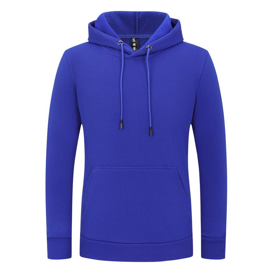 Autumn and Winter Fleece Hooded Long Sleeved Sweatshirt,Work Uniform, Casual and Comfortable, Solid Color, Versatile, Unisex, Thick and Warm