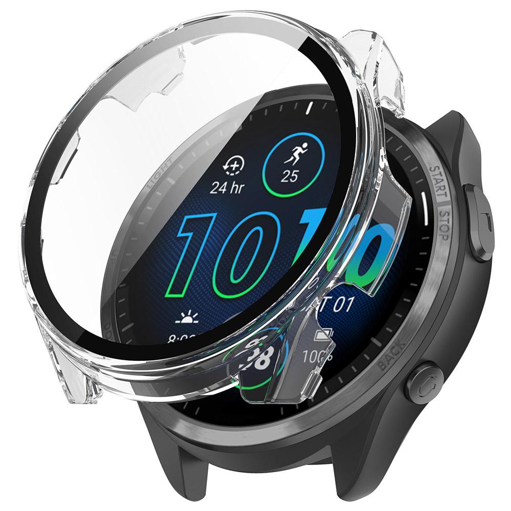 Полноэкранная защита для Garmin Forerunner 965 255 255S ПК + защитный чехол из закаленного стекла, чехол-бампер