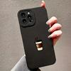 Минималистичный Чехол-Кружка для Кофе Для iPhone 17 16 15 14 13 12 11 Pro Max Plus Милый Маленькое Сердце Эстетичный Ударопрочный Матовый Черный Чехол