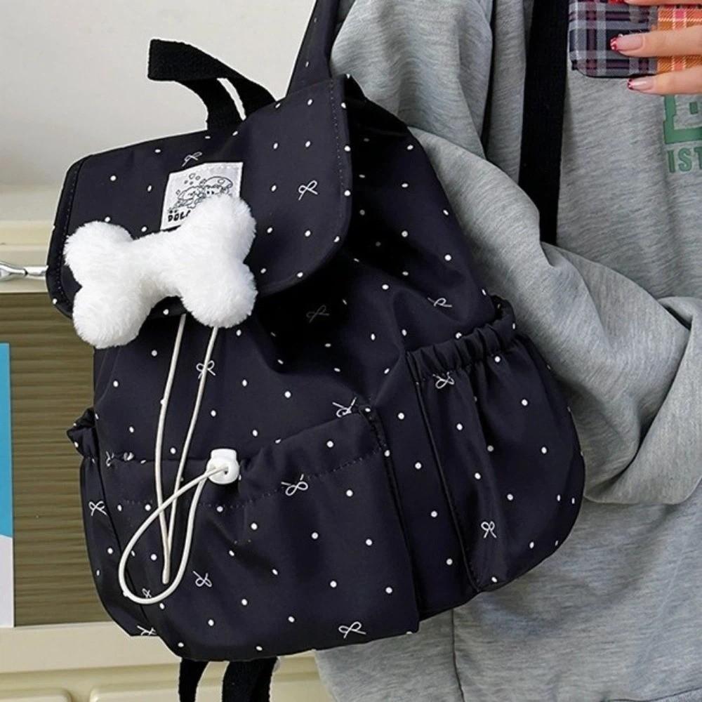 Sweet Double Shoulder Bag Large Capacity Commuting Backpack Casual Use