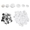 100Pcs Badge Back Cover Tinplate Plastic Base Avoid Rust Firm DIY Badge Tool for Christmas Birthday 