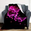 Pink Butterflies Flannel Blanket Throw Blanket Soft Warm Sofa Bed Camping Car Home Decor Unique Christmas Gift C9301950