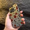 Retro Fashion Red Rose Matte Laser Phone Case For  13 12 11 Lite 14 13T 13 12T 12 Poco X6 X5 X3 F5 M6 Pro Shockproof Cover