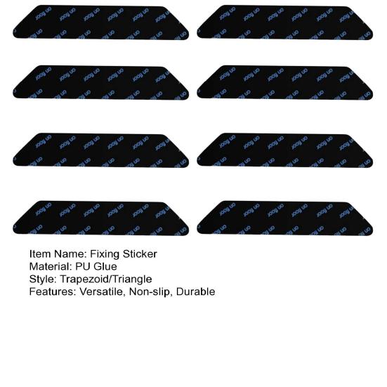 8 шт. противоскользящие фиксирующие наклейки, клейкие накладки для ковриков, треугольные/трапециевидные, многоразовые, предотвращают скольжение
