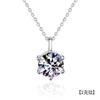 18k Gold Plated 925 Silver 1-3 Carat Solitaire Necklace 5mm 8mm D VVS1 Moissanite Pendant for Women GRA Certified Jewelry Gift