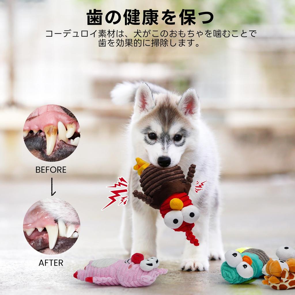 Nocciola Animal Dog Toys Pet Toys with Plush Toys for Small Medium and Large Set of 5 Solo Chew Stress Boredom Relief Toys Sounds, Dogs, Dogs, Dogs,