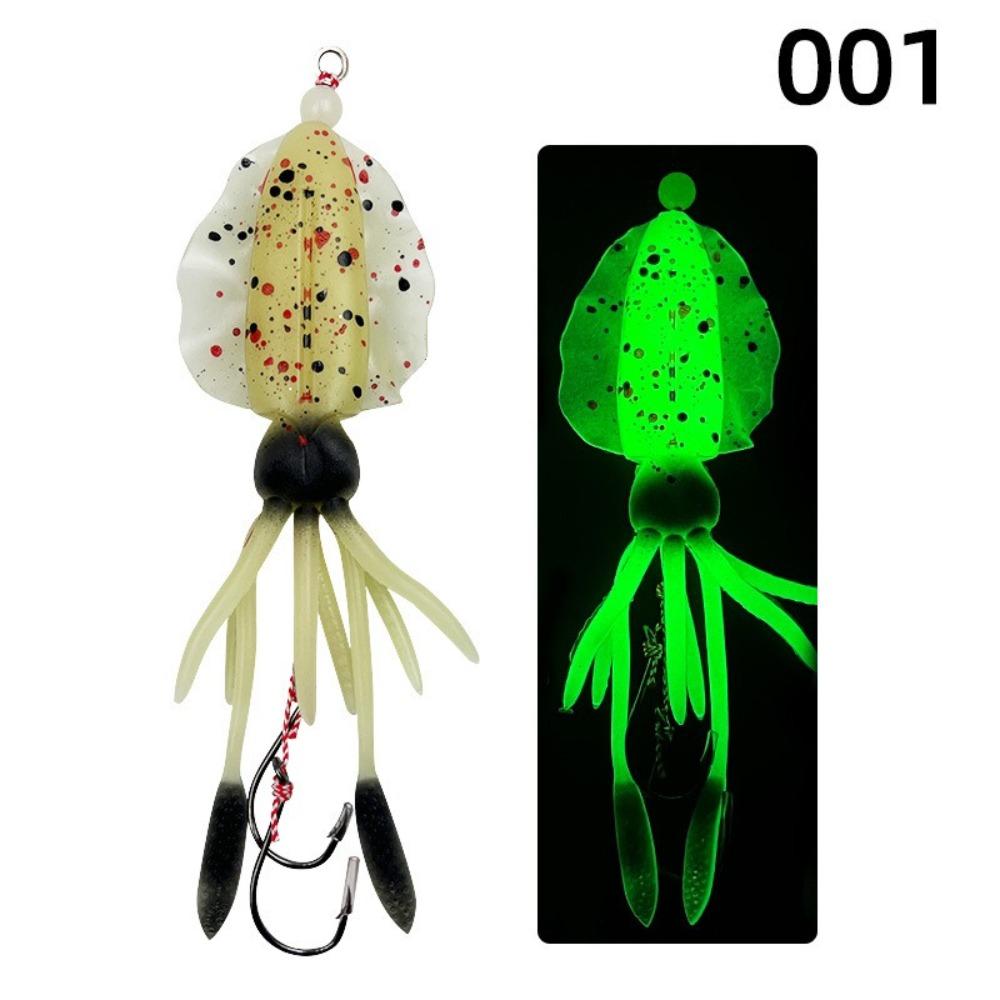 Soft Rubber Rubber Squid Skirts 10CM/15CM Double Hook Lures Octopus Fishing Lures  Trolling Fishing