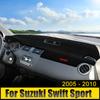 Для Suzuki Swift Sport 2005 2006 2007 2008 2009 2010 Крышка приборной панели автомобиля, защита от света, солнцезащитный козырек, коврики с защитой от ультрафиолета, нескользящие коврики