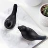 Creative Black Birds Matte Figurines Home Decorations Accessories (Pack of 2, Black)