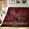 Arizona Cardinals Logo Print Flannel Blanket High Quality Warm Comfortable Cover for All Seasons Perfect for Gifts Home Decor