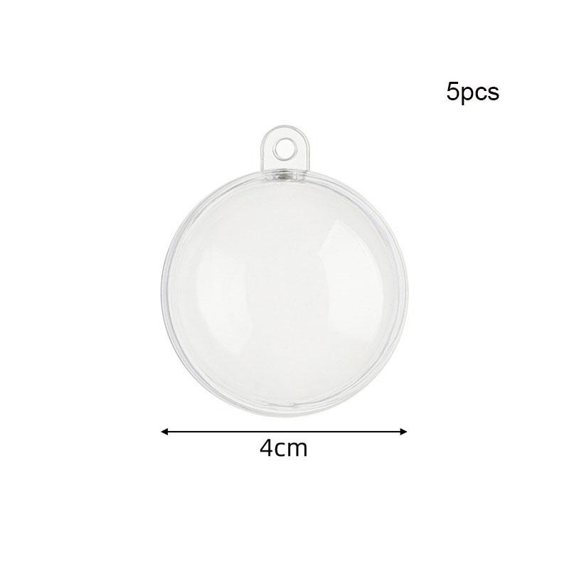 5 шт. 4/5/6/7/8 см прозрачные открытые пластиковые рождественские украшения шар прозрачный безделушка украшение подарочная коробка украшение для вечеринки