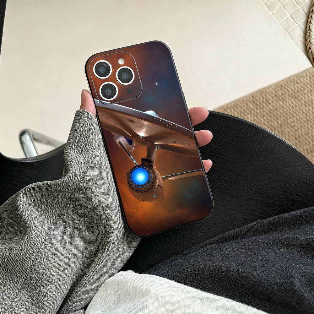 S-Звездный путь Корабли Чехол для телефона Для iPhone 17, 16,15,14,13,12,11 Plus,Pro Max, Другие Мягкий Черный Чехол