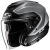 HJC HELMETS Motorcycle Jet Open with Sun Internal Compatible with Tevis HJH275 BLACK Size L Helmet, Face, Built-in Visor, Ventilation, I31, (MC5SF),
