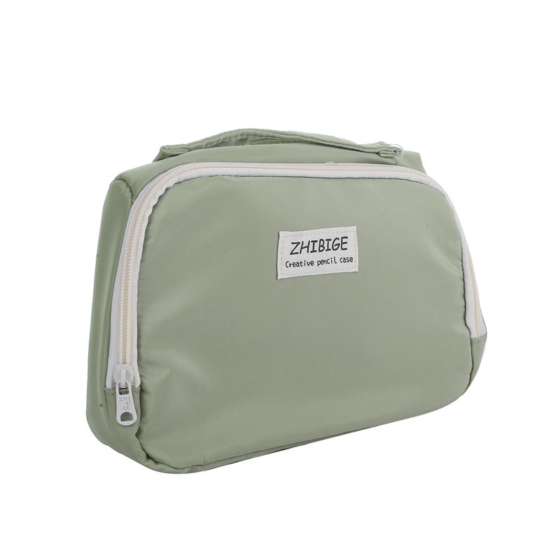 Большая вместительная сумка для ручек, черный простой японский пенал, канцелярские сумки для хранения, женские косметички