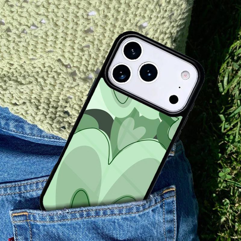Sage Green Coffee Love Heart Latte Phone Case For iPhone 17 AIR 16 Pro Max 15 14 Pro 11 12 13 Shockproof Silicone Cover