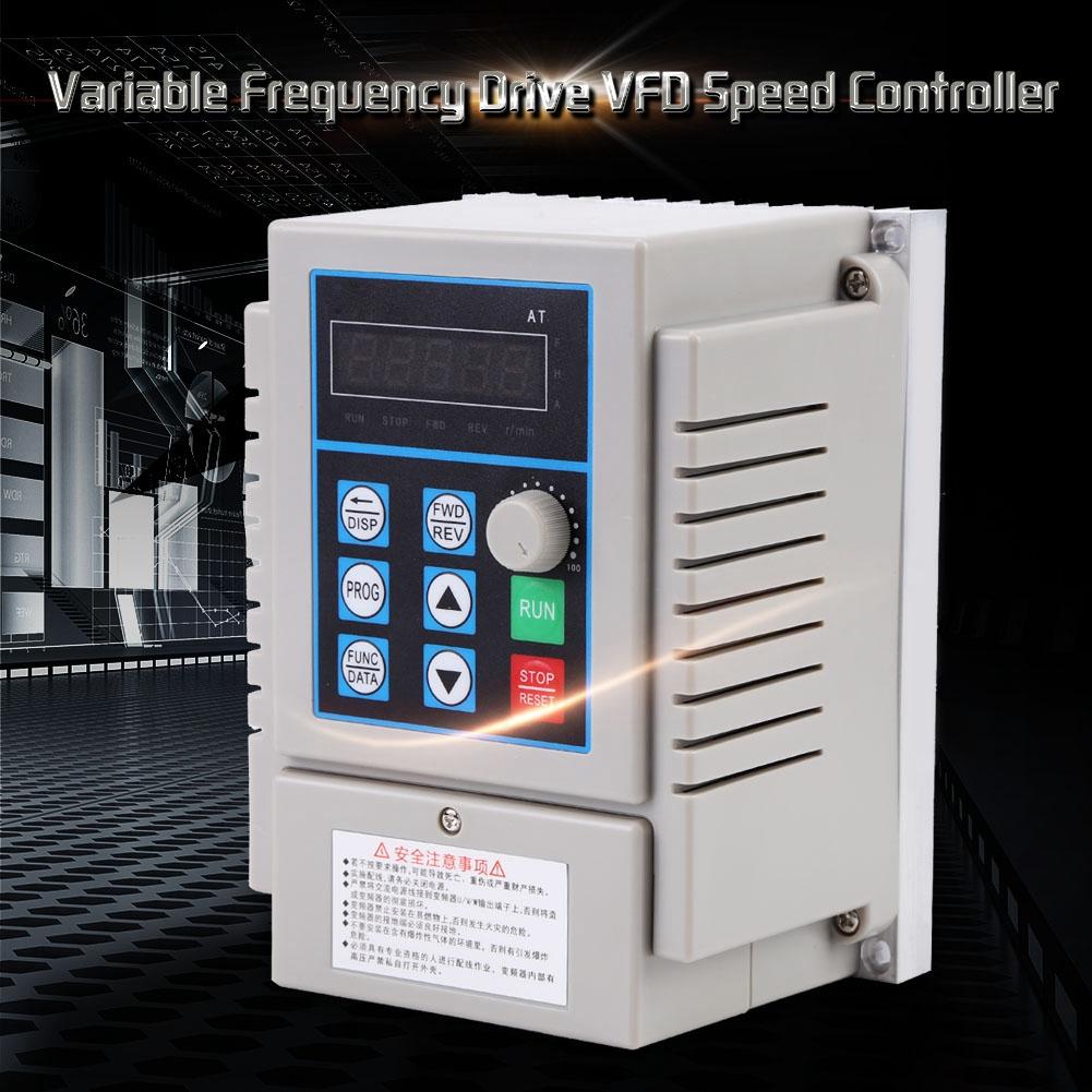 1 шт. AC 220 В 0,75 кВт Преобразователь частоты VFD Регулятор скорости Инвертор Однофазный