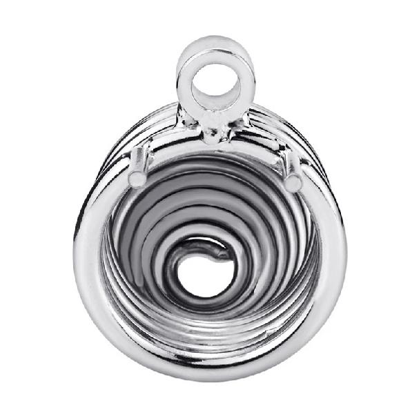 Metal Stainless Steel Chastity Lock BDSM Penis Spiral Collars CB Lock Confinement Male Birdcage Private Parts Confinement Sextoy
