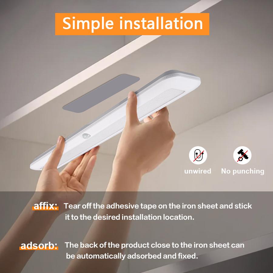 LED Smart Light Motion Sensor Light Emergency Automatic 1000mAH Lighting Rechargeable Cabinet Night Lamp