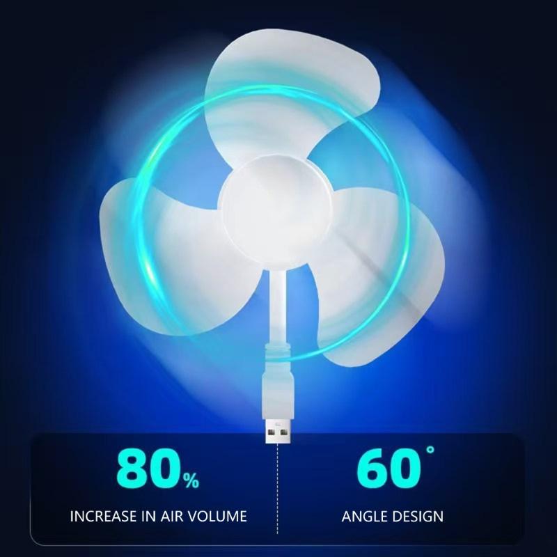 USB-вентилятор с гибкой шеей для ноутбука/ПК, многоцелевой, мини, портативный, летний, USB-вентилятор с гибким кабелем для путешествий, кемпинга