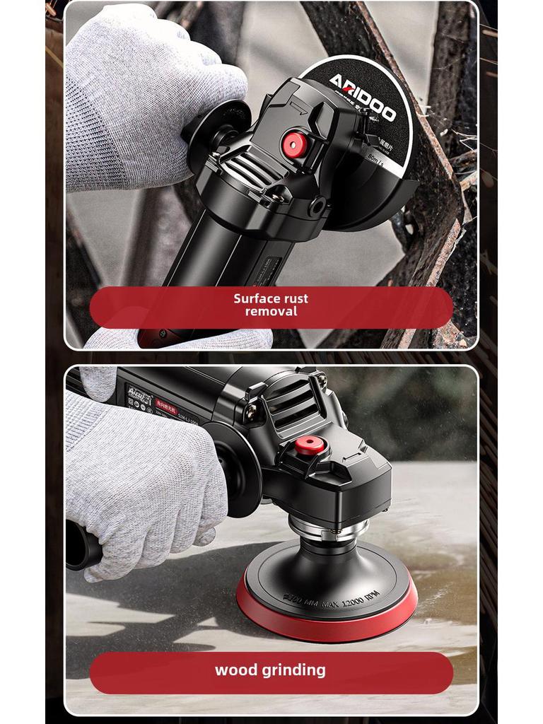 German Multifunctional Angle Grinder: Home & Industrial Use for Grinding, Polishing, and Cutting.