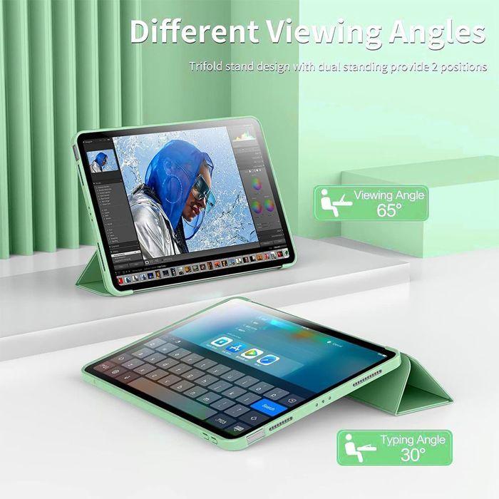Coque de Protection - E.F.Connection - pour iPad Pro 12,9" - Veille-Réveil - Vert - Verre Trempé