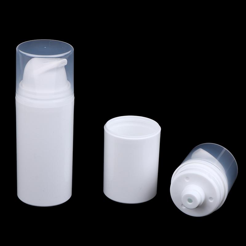 15Ml 30Ml 50Ml Plastic Travel Bottles Cream Refillable White Airless Pump Emulsion Vacuum Lotion Bottle Makeup Cosmetics For Gel