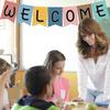 57pcs Boho Rainbow Welcome Banner Welcome Bulletin Board Set for Classroom Decoration Back to School Supplies
