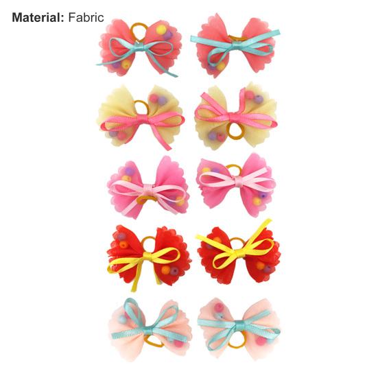 10 шт., повязка для волос для домашних животных, очаровательный галстук-бабочка для ухода за домашними животными, эластичный галстук-бабочка для волос для домашних собак