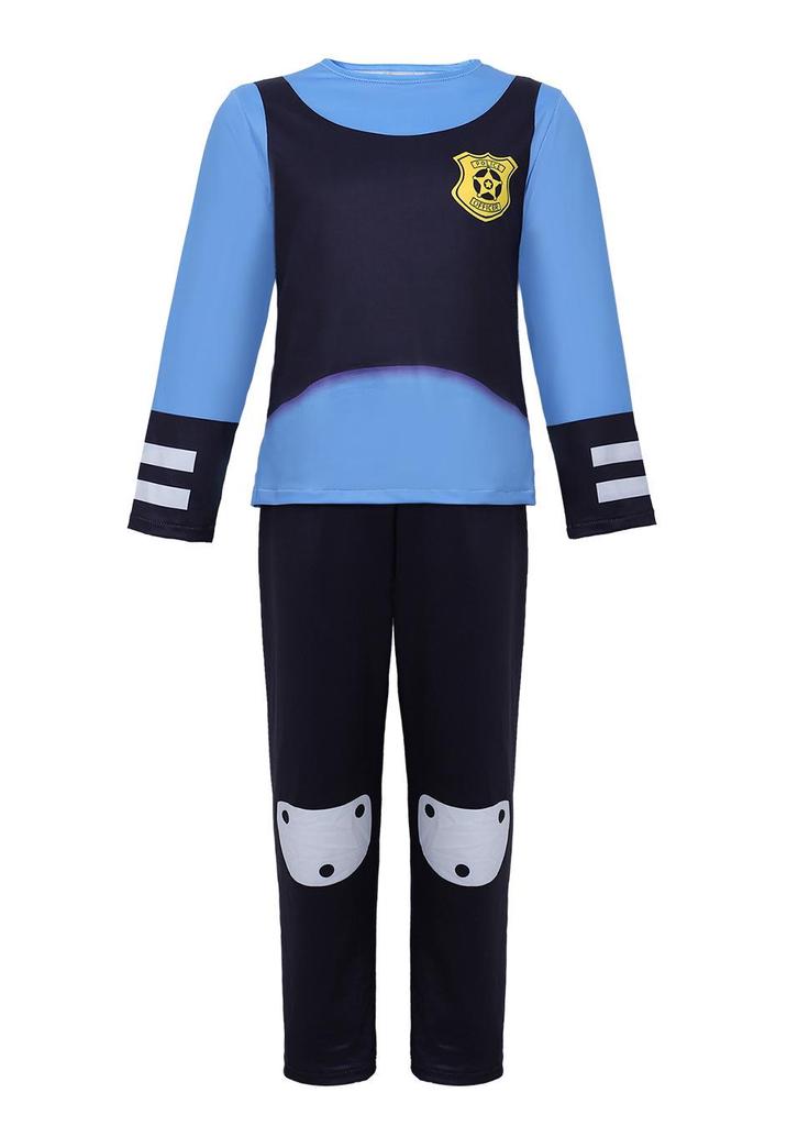 Judy Hopps Zootopia Rabbit Police Officer Costume Pajamas for Girls
