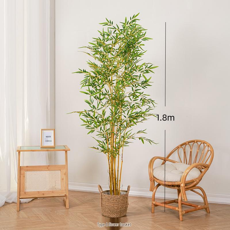 Bionic Bamboo Decor: New Chinese Style Faux Bamboo Plant for Living and Tea Rooms