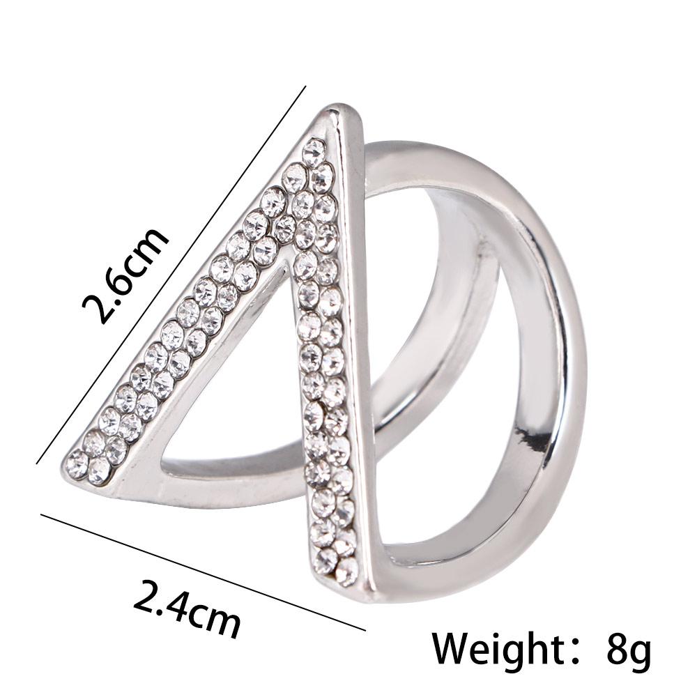 Gift Fashion Fashion Accessories Inlaid Rhinestone V Shape Scarf Ring Shawl Buckle Brooch Jewelry